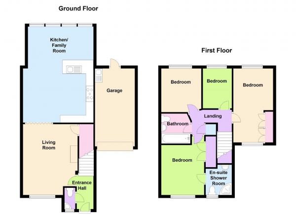 Floor Plan Image for 4 Bedroom Link Detached House for Sale in Beauchamps, Welwyn Garden City