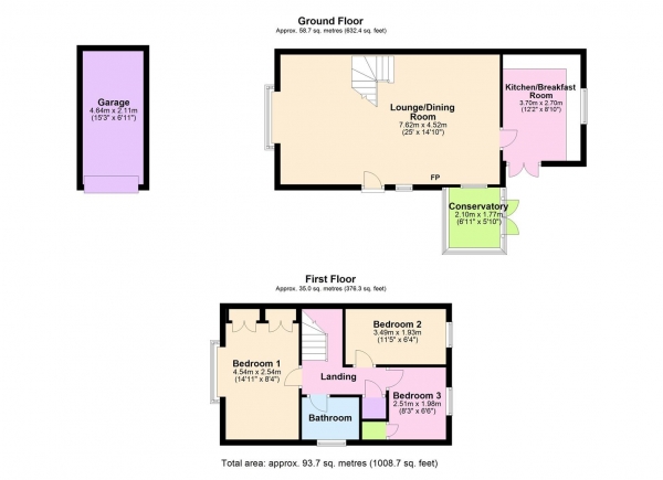 Floor Plan Image for 3 Bedroom End of Terrace House for Sale in Ladywood Road, Hertford