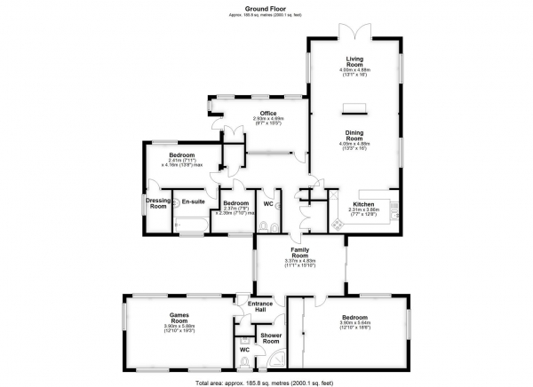 Floor Plan Image for 4 Bedroom Detached Bungalow for Sale in North Road, Hertford