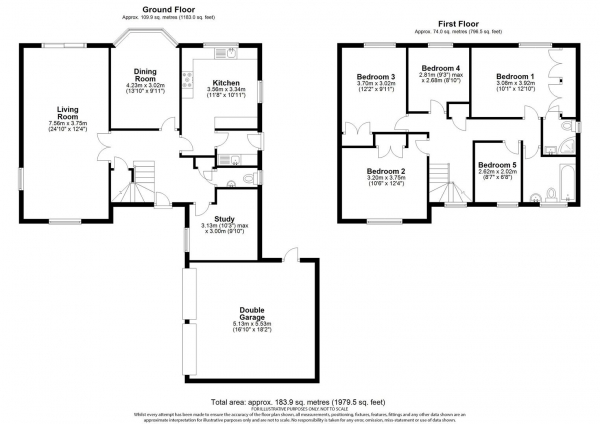 Floor Plan Image for 5 Bedroom Detached House for Sale in Little Brook Road, Roydon, Harlow