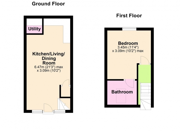 Floor Plan Image for 1 Bedroom End of Terrace House for Sale in Fore Street, Hertford