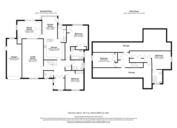 Floor Plan Image for 4 Bedroom Detached House for Sale in Ford Hill, Little Hadham