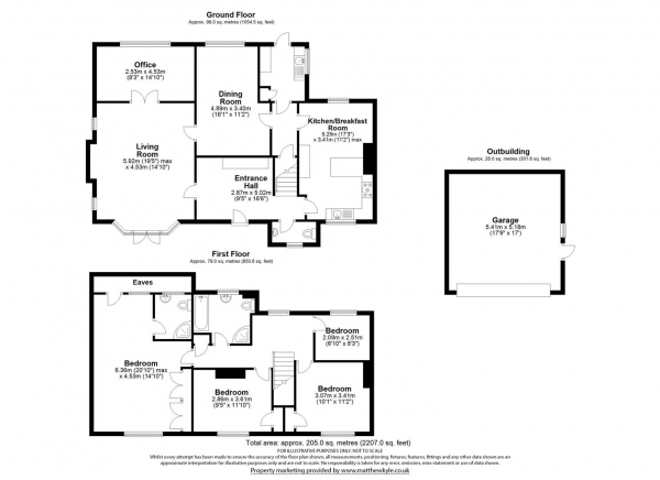 Floor Plan Image for 4 Bedroom Semi-Detached House for Sale in Brickendon Green, Brickendon