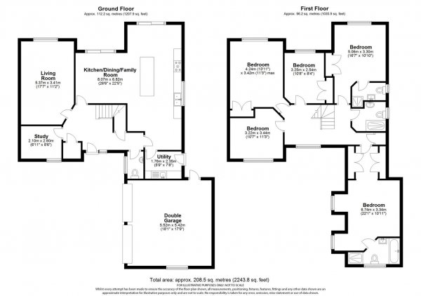 Floor Plan Image for 5 Bedroom Detached House for Sale in Richardson Crescent, Cheshunt