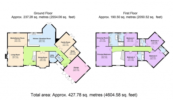 Floor Plan for 5 Bedroom Detached House for Sale in Braughing, Ware, SG11, 2NR - Guide Price &pound2,000,000