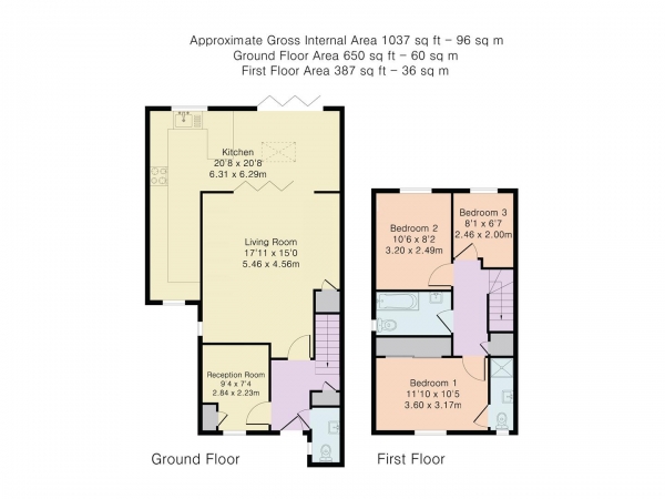 Floor Plan Image for 3 Bedroom Semi-Detached House for Sale in Tamworth Road, Hertford