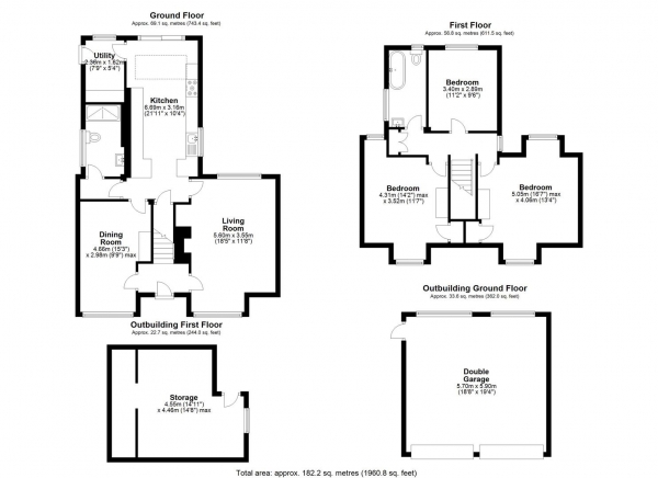 Floor Plan Image for 3 Bedroom Cottage for Sale in Brickendon Lane, Brickendon, Hertford