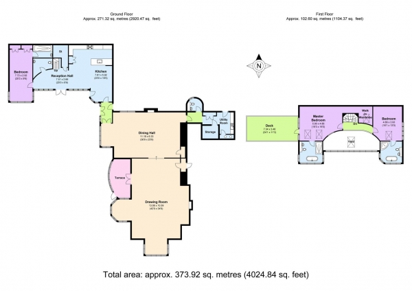 Floor Plan for 3 Bedroom Apartment for Sale in Goldings Hall, Hertford, SG14, 2WH - Guide Price &pound2,250,000