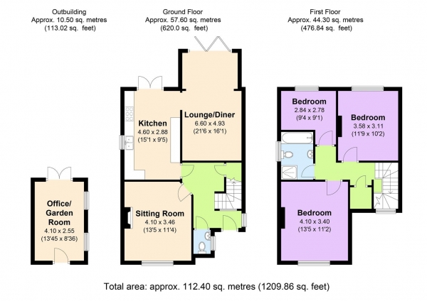 Floor Plan Image for 3 Bedroom Semi-Detached House for Sale in Fordwich Rise, Hertford