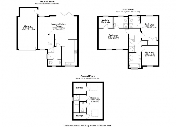 Floor Plan for 4 Bedroom Detached House for Sale in The Old Dairy Mews, Buntingford, SG9, 9FZ - Guide Price &pound750,000