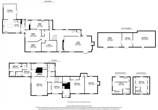 Floor Plan for 6 Bedroom Detached House for Sale in Wareside, Ware, SG12, 7SD - Guide Price &pound2,500,000