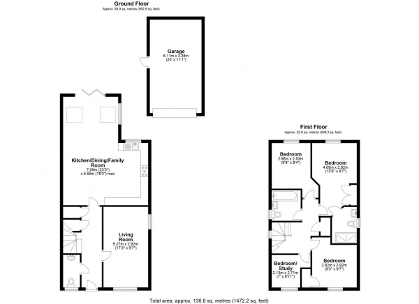 Floor Plan Image for 4 Bedroom Detached House for Sale in Thompson Way, Hertford