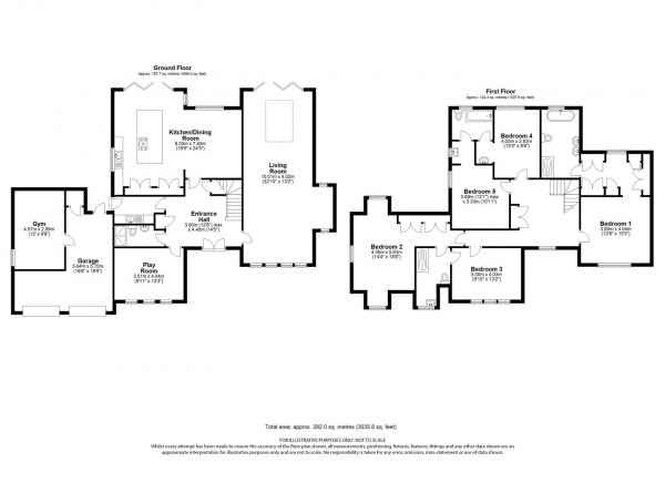 Floor Plan Image for 5 Bedroom Detached House for Sale in Poets Gate, Cheshunt