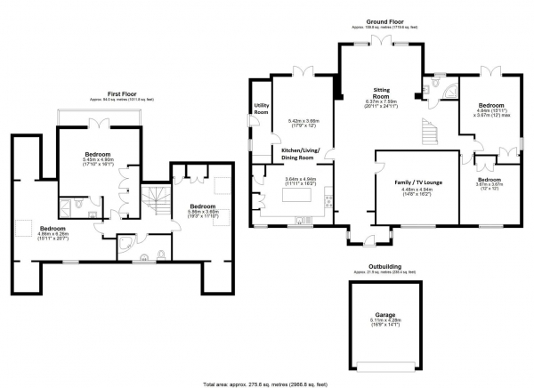 Floor Plan Image for 5 Bedroom Detached House for Sale in Woolmers Lane, Letty Green