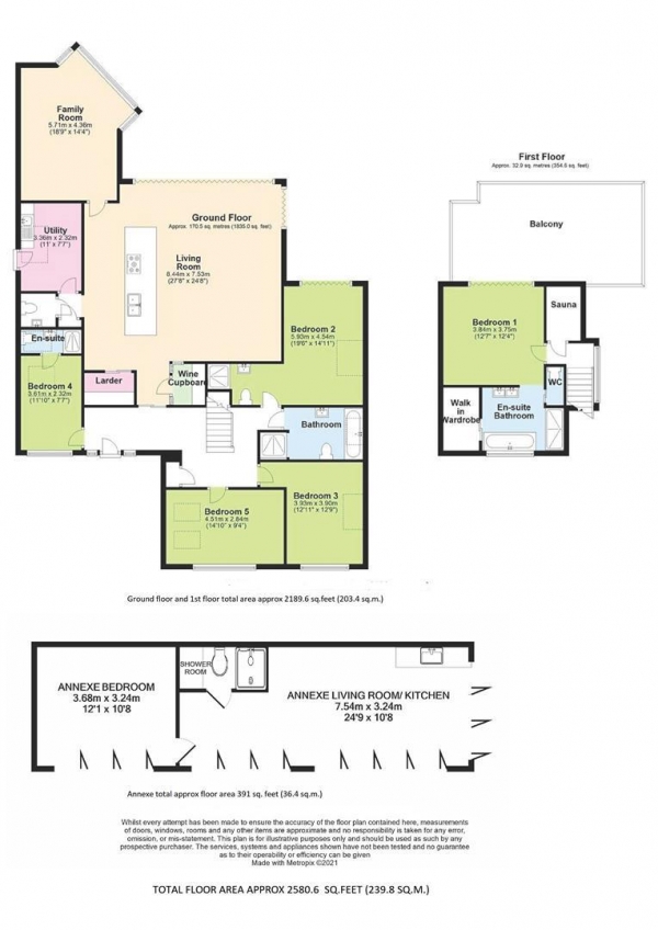 Floor Plan for 6 Bedroom Detached House for Sale in The Avenue, Welwyn, AL6, 0PW - Guide Price &pound1,500,000