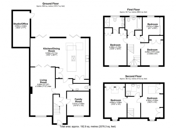 Floor Plan Image for 5 Bedroom Detached House for Sale in Lanthorn Close, Broxbourne