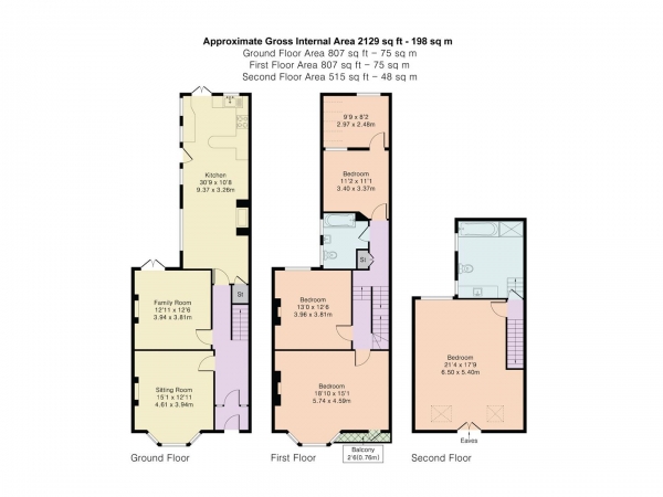 Floor Plan Image for 4 Bedroom Semi-Detached House for Sale in Roe Green Lane, Hatfield