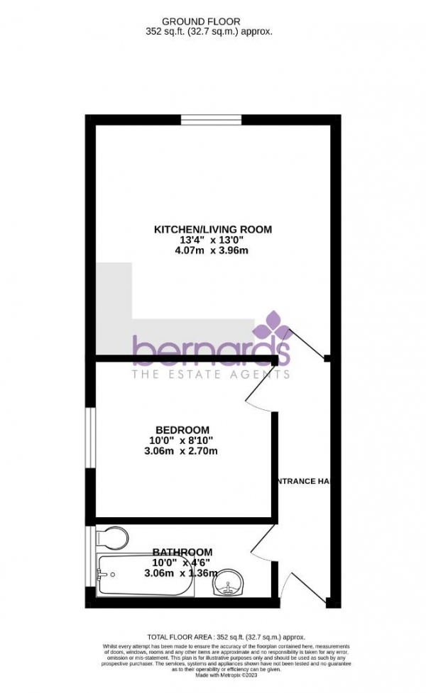 Floor Plan Image for 1 Bedroom Flat for Sale in South Parade, Southsea