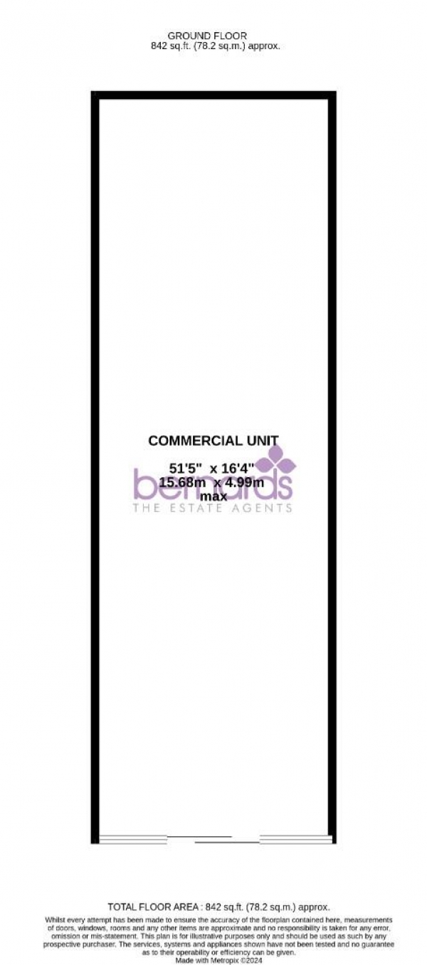 Floor Plan for Shop to Rent in Gunwharf Quays, Portsmouth, PO1, 3GY - £18,000 annually