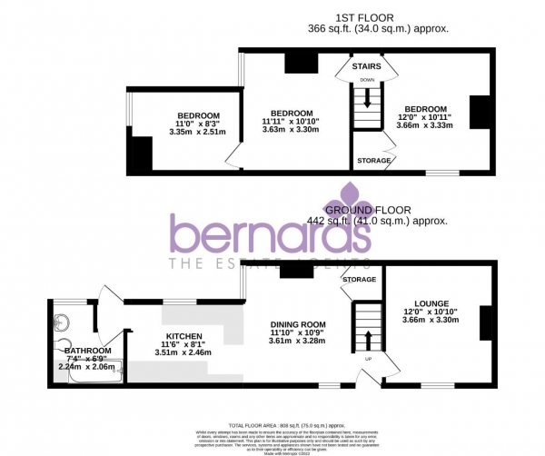 Floor Plan for 3 Bedroom Terraced House to Rent in Ventnor Road, Southsea, PO4, 0DX - £323 pw | £1400 pcm