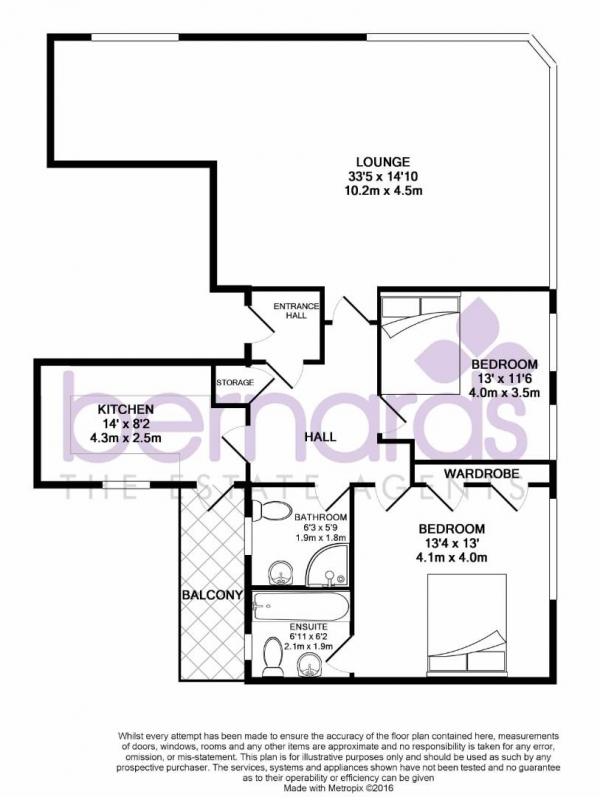 Floor Plan Image for 2 Bedroom Apartment for Sale in Coronation House, Kings Terrace, Southsea