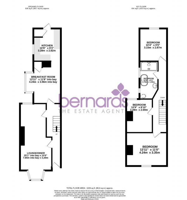 Floor Plan Image for 3 Bedroom Terraced House for Sale in Bath Road, Southsea