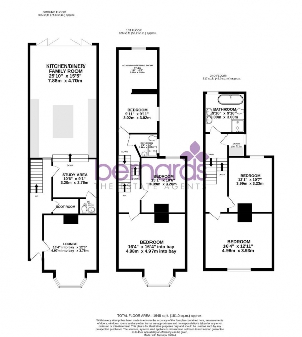 Floor Plan Image for 5 Bedroom Terraced House for Sale in Malvern Road, Southsea