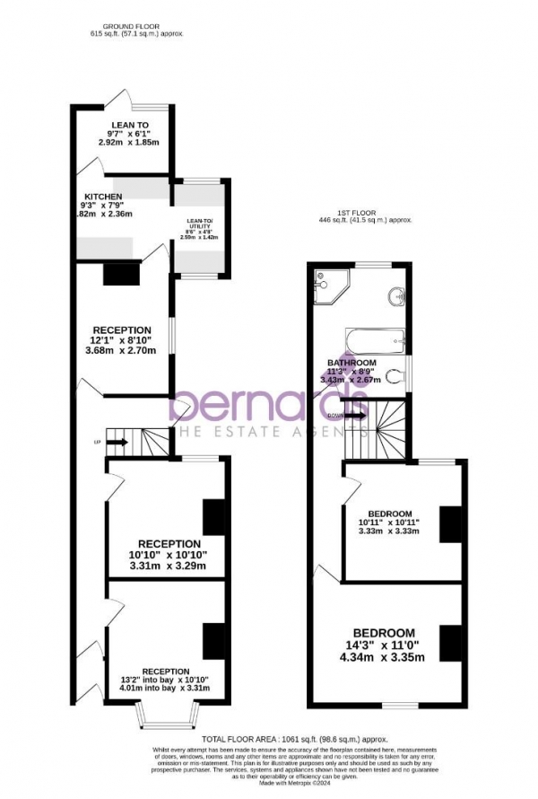 Floor Plan Image for 2 Bedroom Terraced House for Sale in Montgomerie Road, Southsea