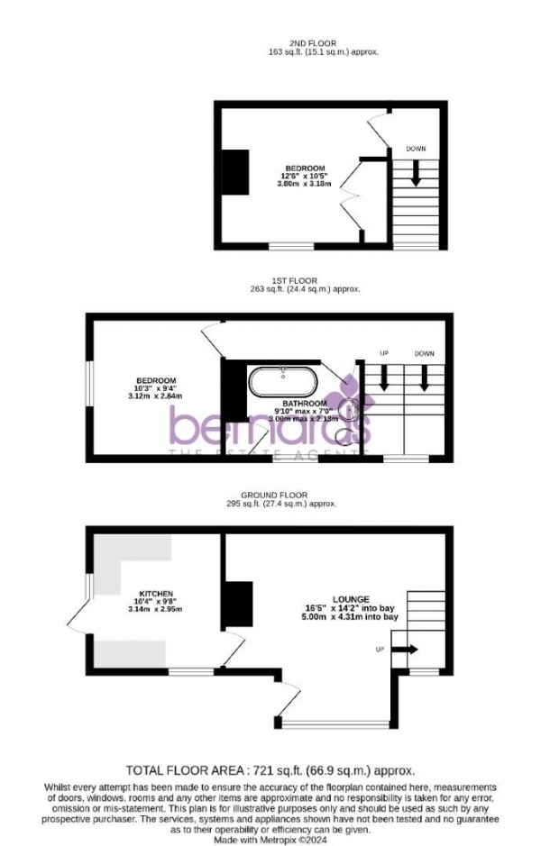 Floor Plan Image for 2 Bedroom End of Terrace House for Sale in Wimbledon Park Road, Southsea