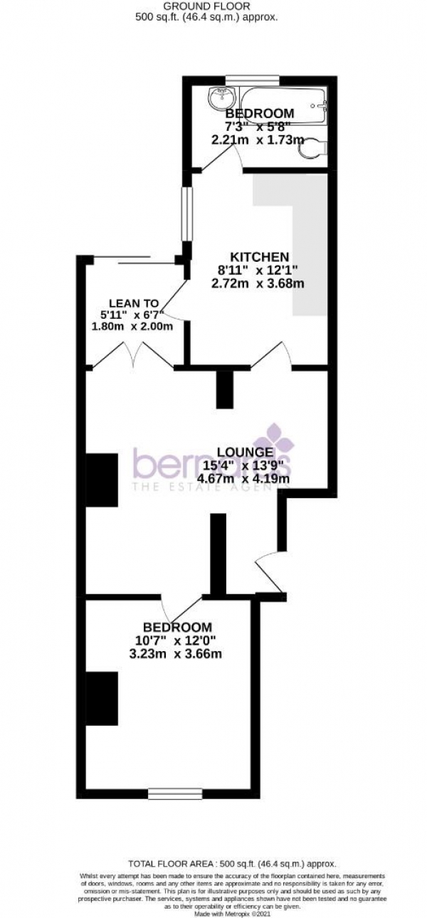 Floor Plan Image for 1 Bedroom Flat for Sale in Waverley Road, Southsea