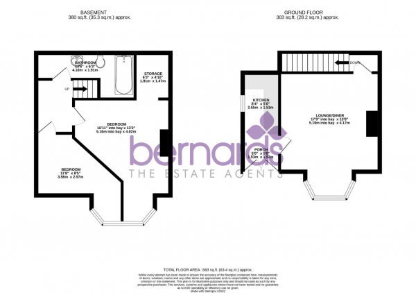 Floor Plan Image for 2 Bedroom Maisonette for Sale in Whitwell Road, Southsea