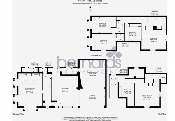 Floor Plan Image for 6 Bedroom Detached House for Sale in Oaks Cottage1a Nelson Road