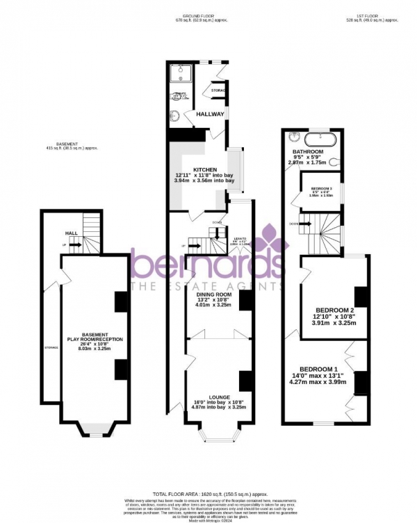 Floor Plan Image for 3 Bedroom Terraced House for Sale in Chetwynd Road, Southsea