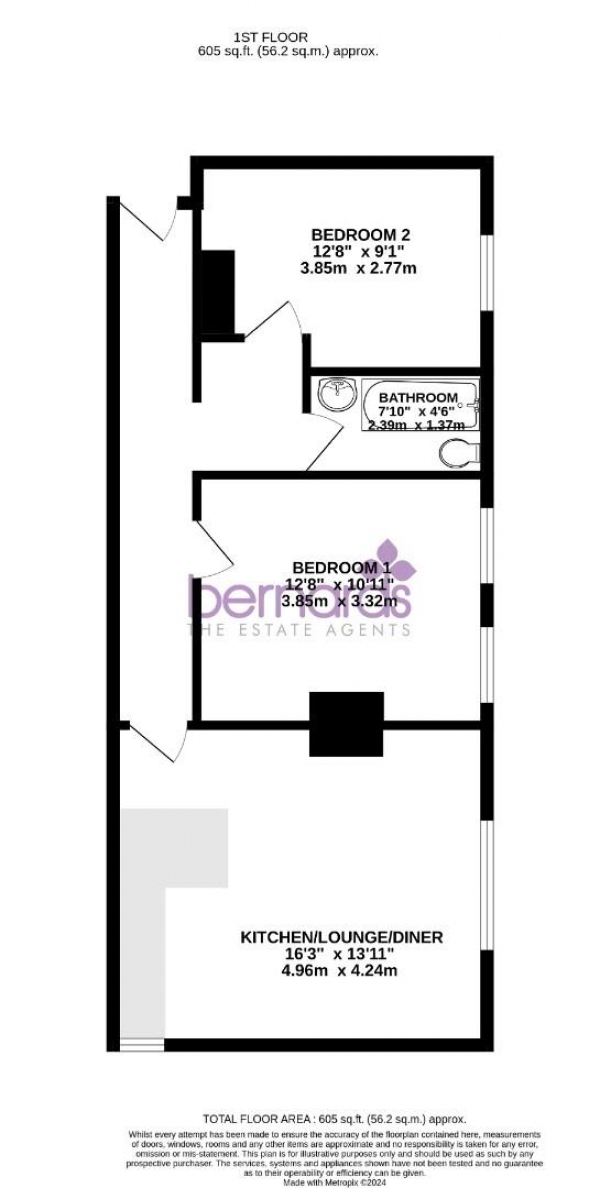 Floor Plan Image for 2 Bedroom Property for Sale in Waverley Road, Southsea