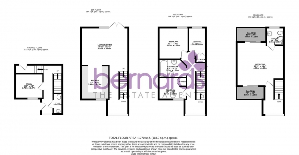 Floor Plan Image for 4 Bedroom Town House for Sale in Portland Road, Southsea