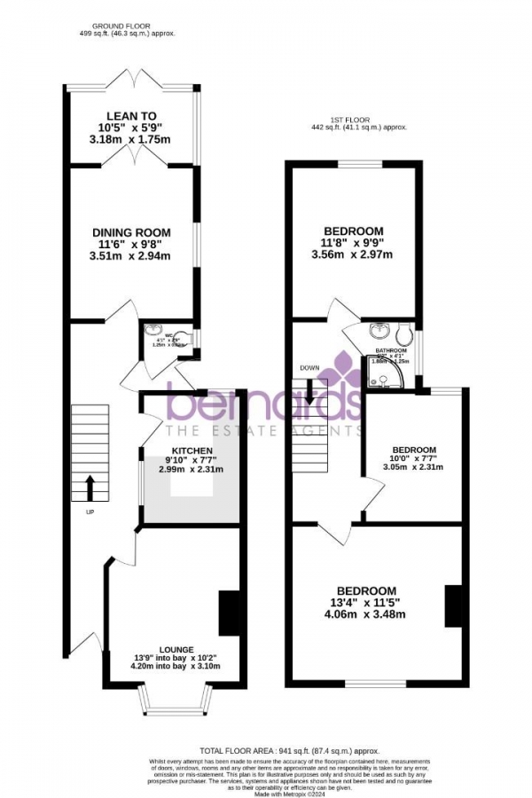 Floor Plan Image for 3 Bedroom Terraced House for Sale in Grayshott Road