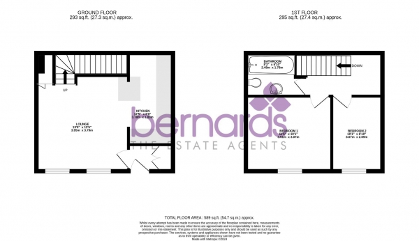 Floor Plan Image for 2 Bedroom Terraced House for Sale in Kassassin Street, Southsea