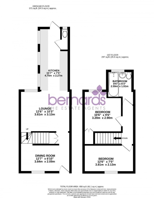 Floor Plan Image for 2 Bedroom Terraced House for Sale in Worsley Street, Southsea