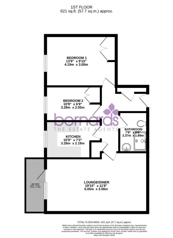 Floor Plan Image for 2 Bedroom Flat for Sale in Eastern Parade, Southsea