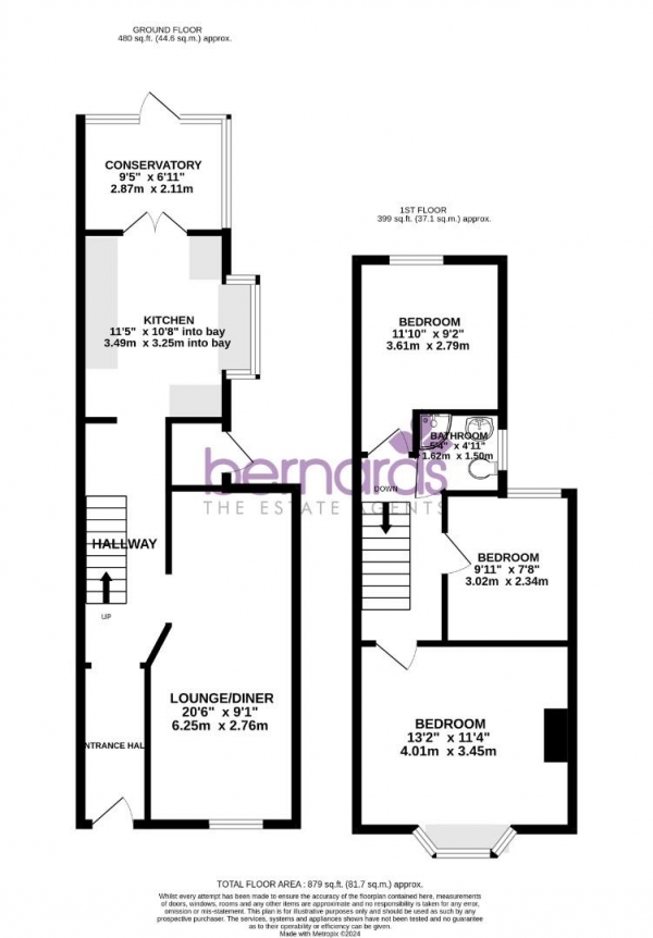 Floor Plan Image for 3 Bedroom Terraced House for Sale in Haslemere Road, Southsea