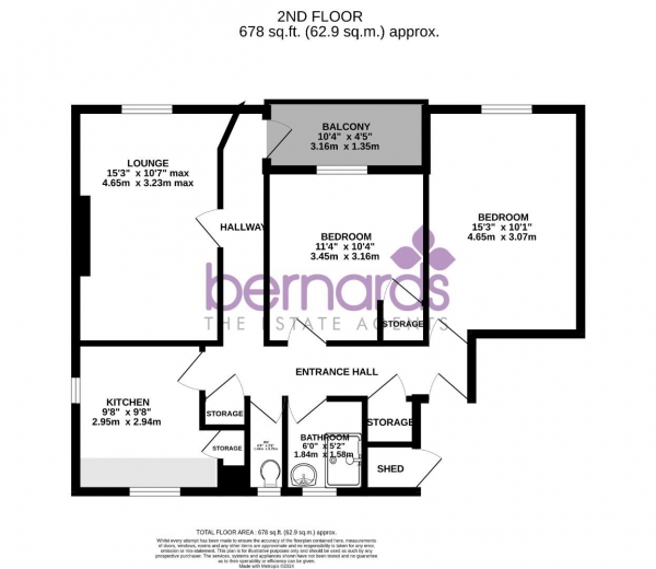 Floor Plan Image for 2 Bedroom Flat for Sale in Kings Road, Southsea