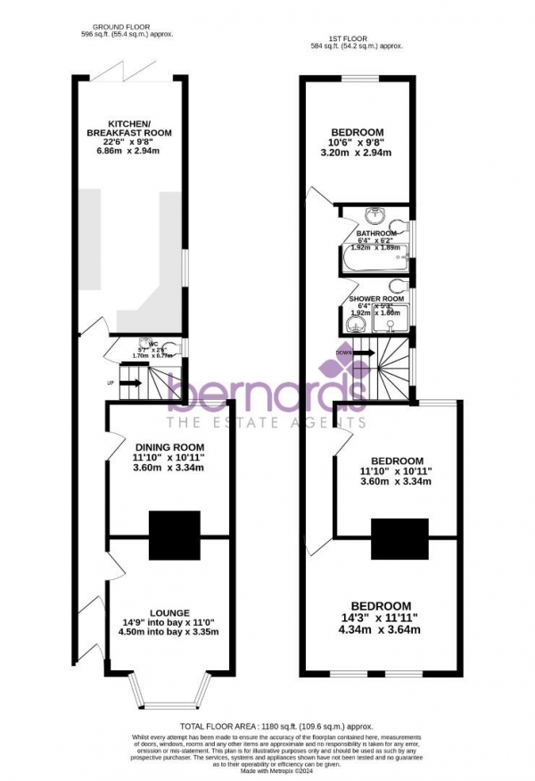 Floor Plan Image for 3 Bedroom Terraced House for Sale in Edmund Road, Southsea