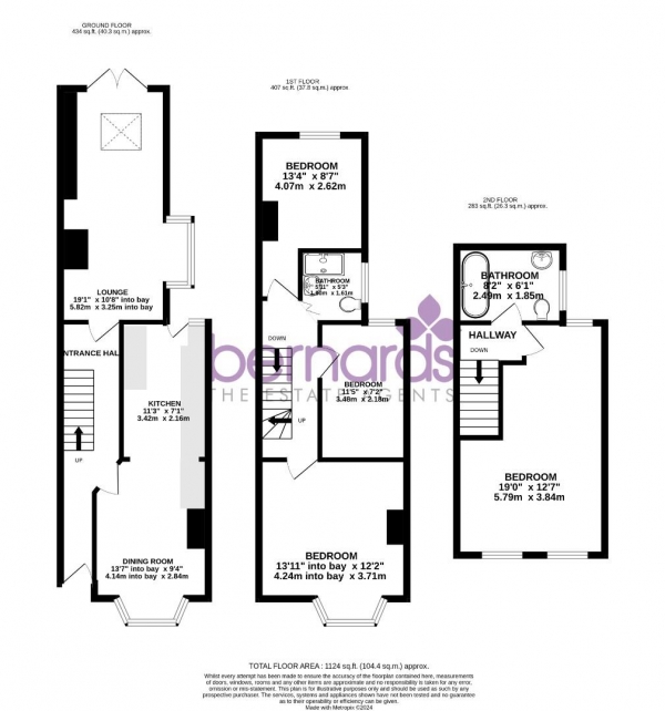 Floor Plan Image for 4 Bedroom End of Terrace House for Sale in Haslemere Road, Southsea