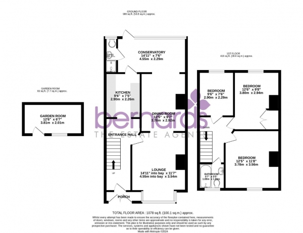 Floor Plan Image for 3 Bedroom Terraced House for Sale in Kimberley Road, Southsea