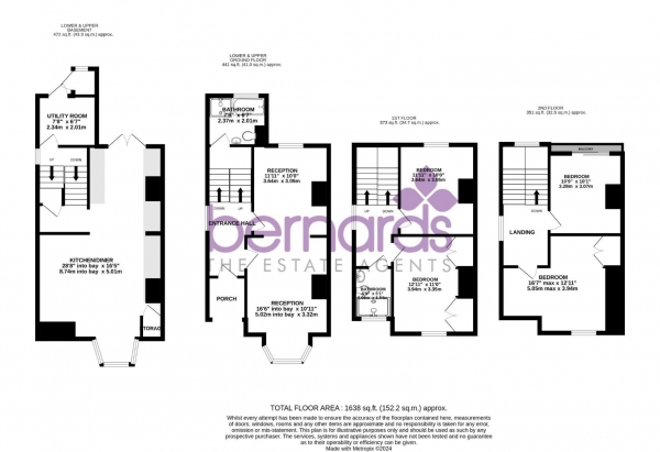 Floor Plan Image for 4 Bedroom Semi-Detached House for Sale in Stansted Road, Southsea