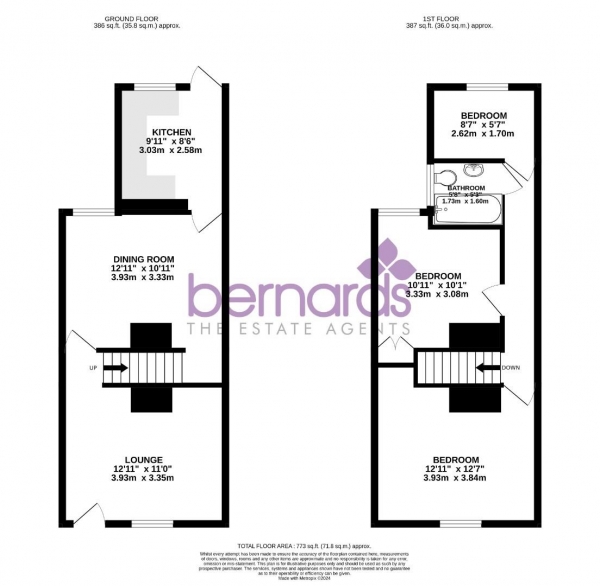 Floor Plan Image for 3 Bedroom Terraced House for Sale in Locksway Road, Southsea