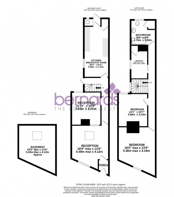 Floor Plan Image for 3 Bedroom Terraced House for Sale in Fawcett Road, Southsea