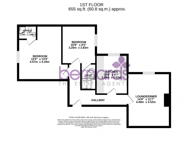 Floor Plan Image for 2 Bedroom Apartment to Rent in Festing Road, Southsea