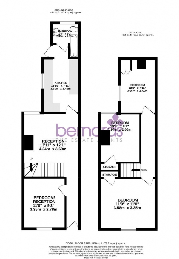 Floor Plan Image for 4 Bedroom Terraced House to Rent in Boulton Road, Southsea