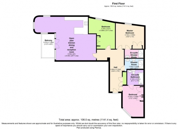 Floor Plan for 3 Bedroom Flat to Rent in STUNNING HIGH SPEC 3 BED PROPERTY IN MILL HILL, NW7, 2JA - £715  pw | £3098 pcm